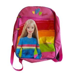 Y2K 90's Barbie Pink Fashion Backpack Rainbow School Mattel Barbiecore Vintage